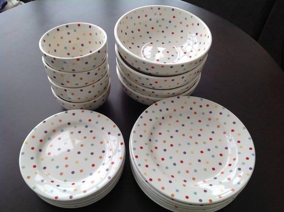 Fishs Eddy Polka Dot dishes www.mytributejournal.com