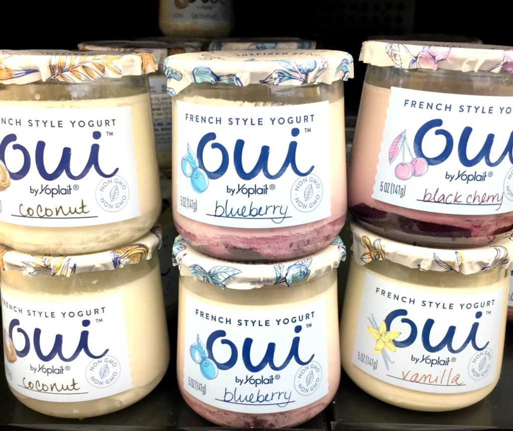 Oui yogurt for apple "cookies"!